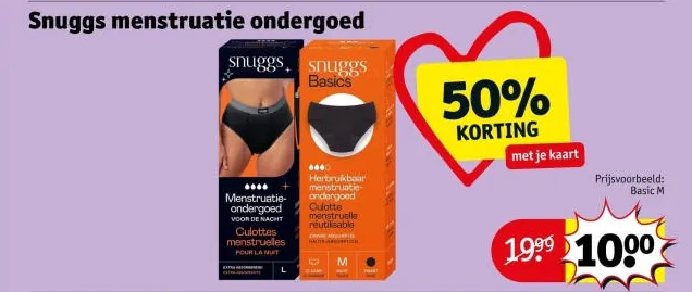 Snuggs menstruatie ondergoed