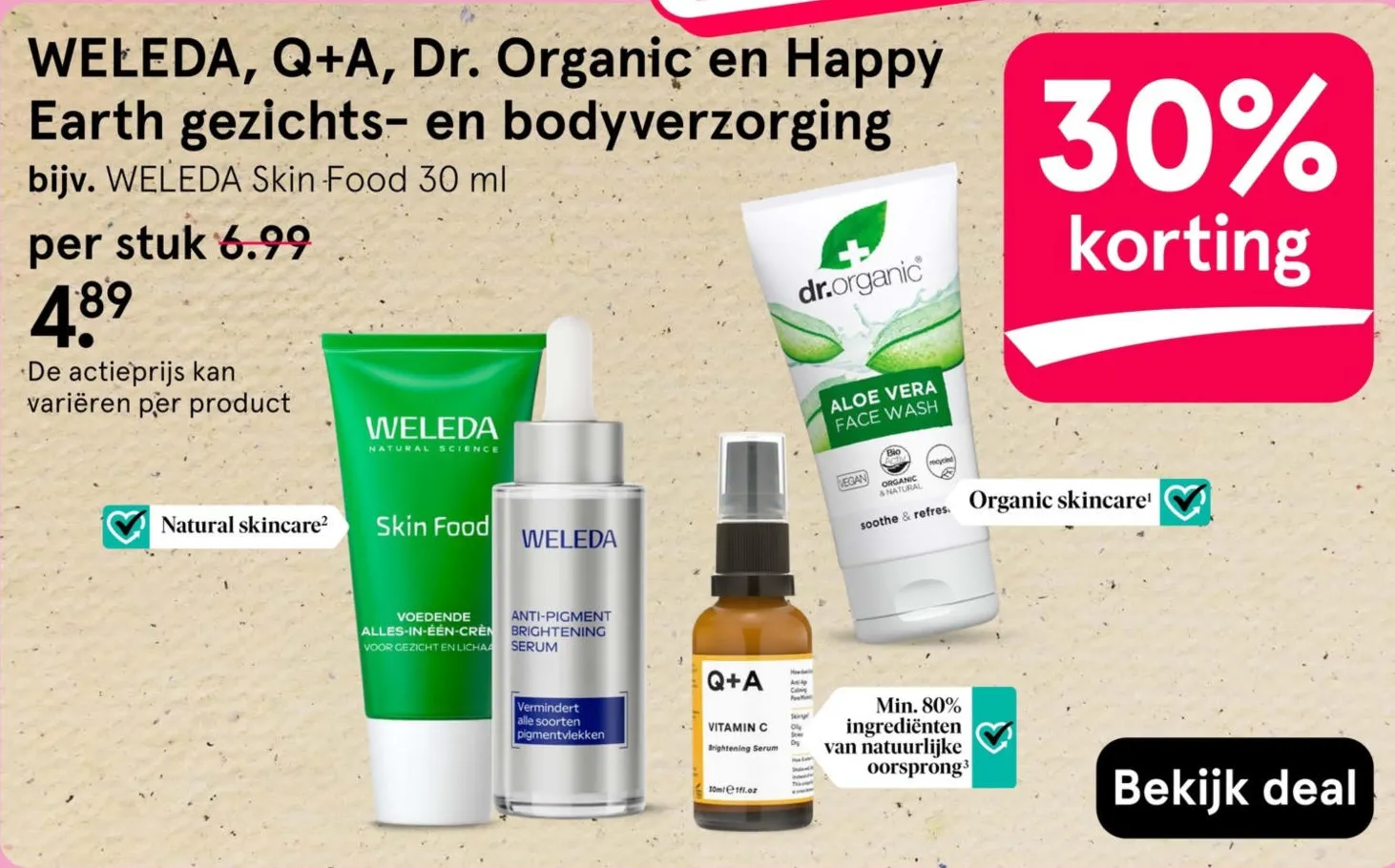 WELEDA, Q+A, Dr. Organic en Happy Earth gezichts- en bodyverzorging 
