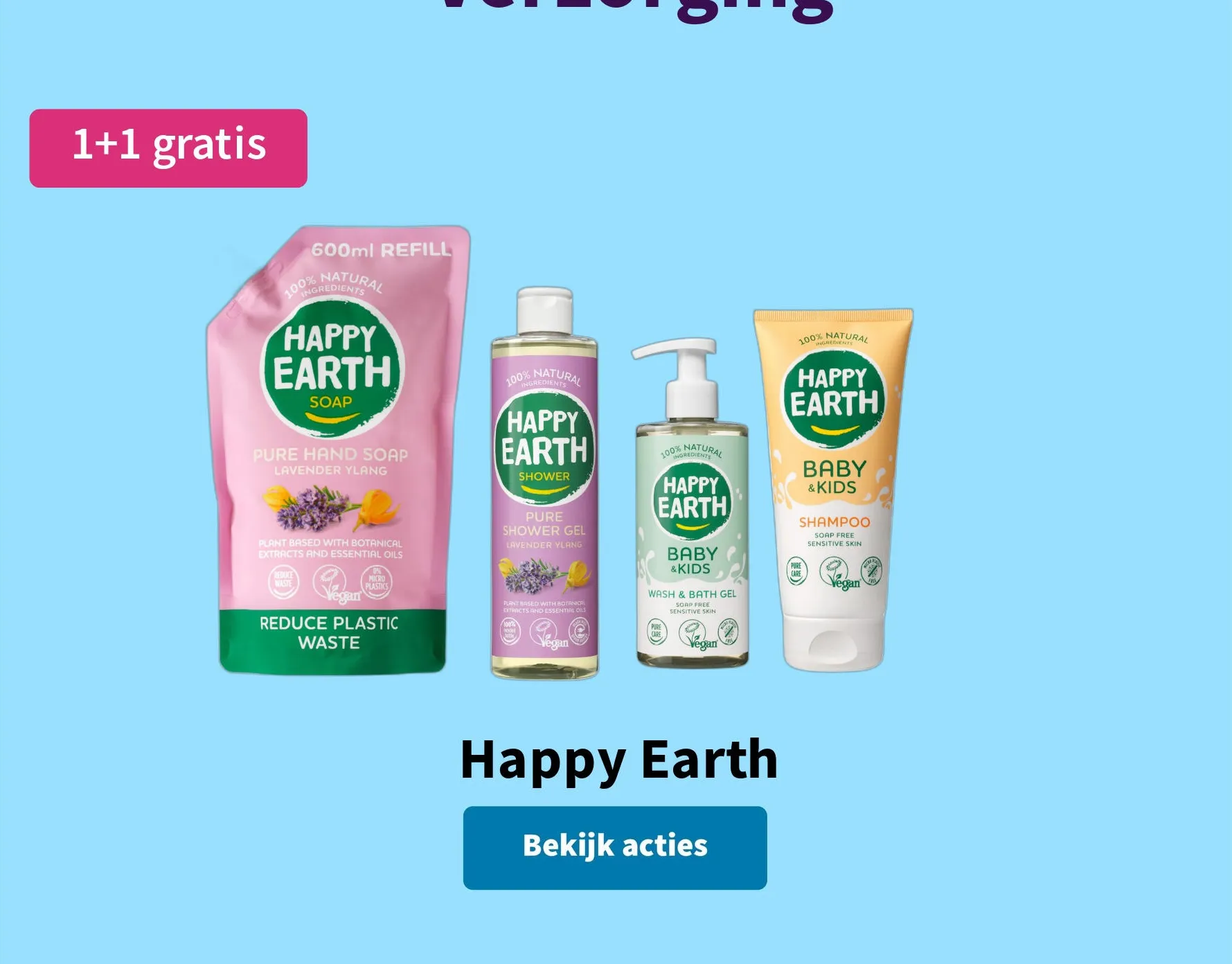 1+1 gratis: Happy Earth Baby & Kids 100%